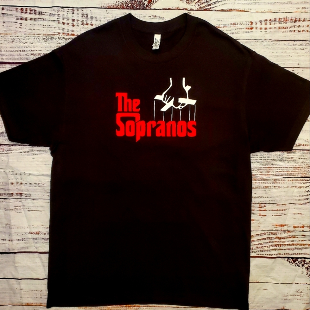 The Sopranos Godafather logo Black T-Shirt
